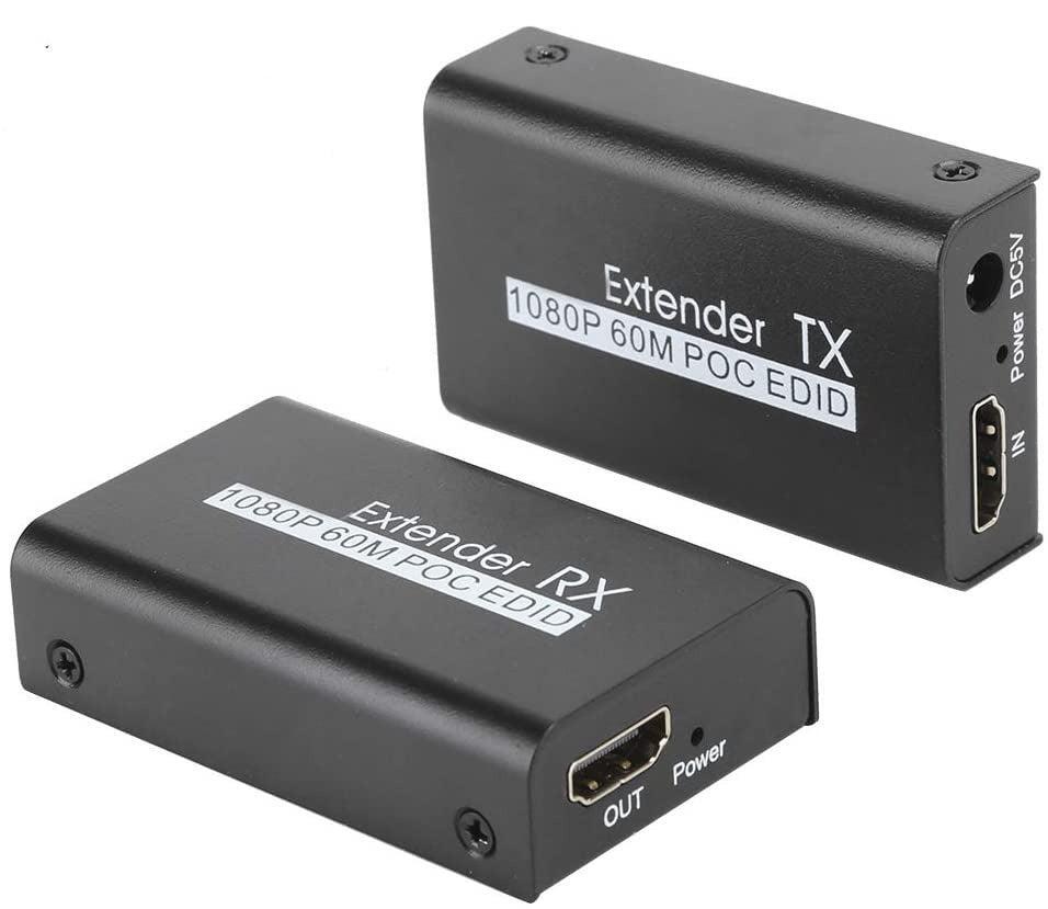 NÖRDIC HDMI Cat6 -laajennus, 60 m, 1080p 60 Hz, HD EDID -toiminto, HDMI-laajennus, Plug & Play