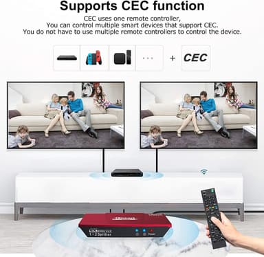 NÖRDIC HDMI 2.0 4K 60 Hz, 4:4:4 jakaja 1–2 EDID 18 Gb/s CEC HDR, Dolby ja DTS, LPCM7.1 Metal