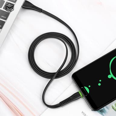 Mcdodo CA-6360 Apple Lightning (ei MFI)–USB A -kaapeli, synkronointiin ja nopeaan lataukseen, LED, musta, 1,2 m