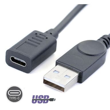 NÖRDIC USB 3.0 uros–USB C naaras -sovitin, 15 cm, 5 Gb/s tiedonsiirtonopeus