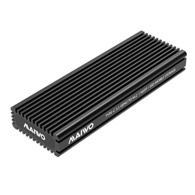 Maiwo K1687P M.2 PCIe NVMe SSD USB C GEN2 10Gb/s ulkoinen tallennuskehikko, 2230-2242-2260-2280 NGFF M-Key tuki, UASP, TRIM ja 6 Gb/s SATAIII