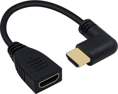 NÖRDIC kulmikas HDMI-sovitin 8K60Hz 4k120Hz 48Gbps uros-naaras HDMI2.1 18cm