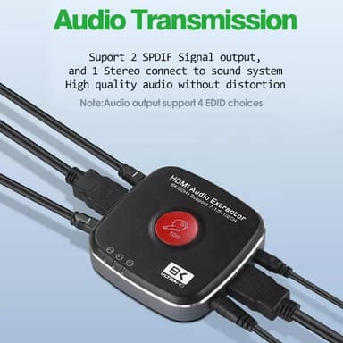 NÖRDIC HDMI 4K120Hz 8K60Hz ulosotto HDMI 1xHDMI 2xToslink 1xStereo RL HDCP2.3 HDR10 EDID