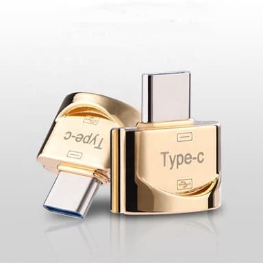 NÖRDIC USB-A 3.1 OTG naaras - USB C -urossovitin 5Gbps Alumiininen kultainen synkronointi ja lataus OTG USB-C -sovitin