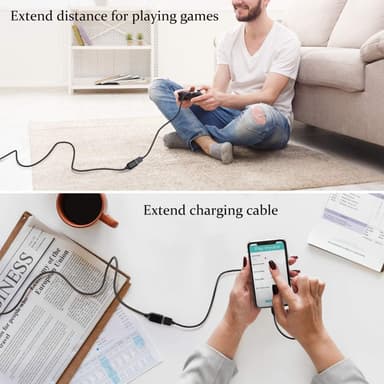 NÖRDIC USB 2.0 -jatkokaapeli USB A uros–USB A naaras, 1 m, 480 Mb/s