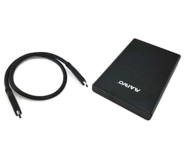 Maiwo K2568G2 USB C GEN2 10 Gb/s ulk. tallennuskehikko 2 Tt saakka, 2,5 HDD, SSD 7 mm, 9,5 mm, UASP-tuki asennus ilman työkaluja, Type C–C -kaapeli