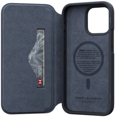 NJORD byELEMENTS iPhone 14/13 Pro Max MagSafe lompakkokotelo (musta)