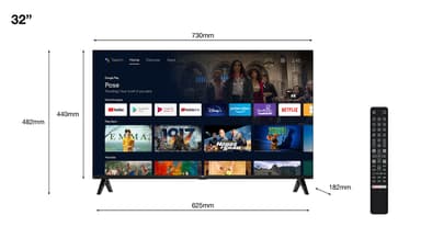 TCL 32" FHD 7900 Full HD LED älytelevisio (2023)