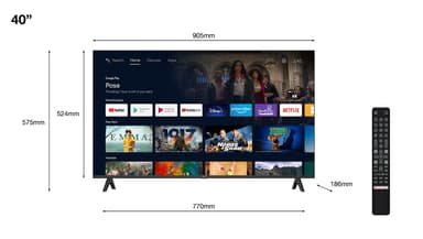 TCL 40" FHD 7900 Full HD LED älytelevisio (2023)