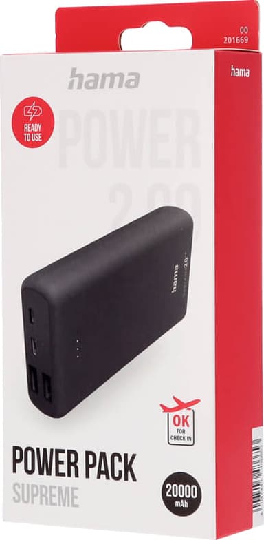 Hama Supreme 20HD 20000 mAh varavirtalähde