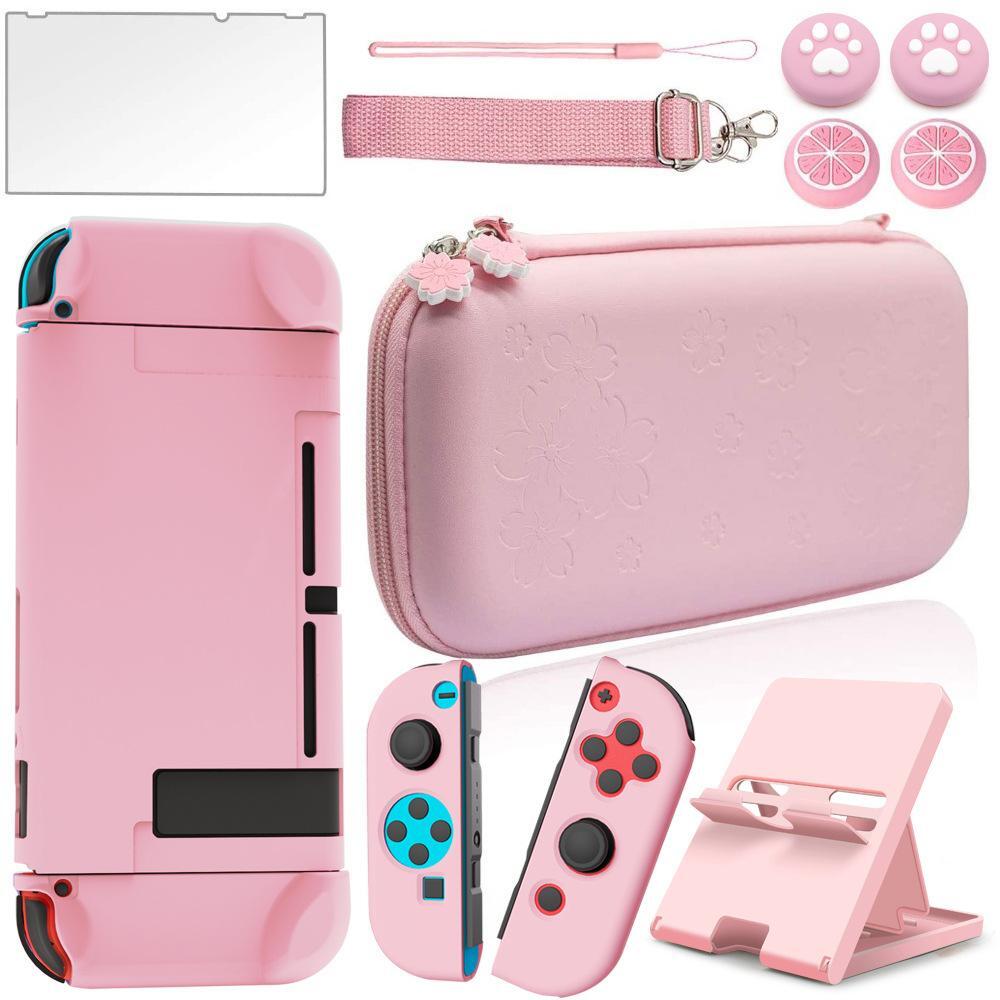 Kotelo ja tarvikkeet Nintendo Switch vaaleanpunainen 10 osaa