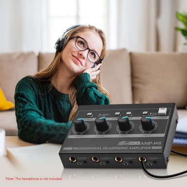 NÖRDIC 4-kanavainen kuulokevahvistin 6,3 mm ja 3,5 mm MICROAMP AMP-I4II