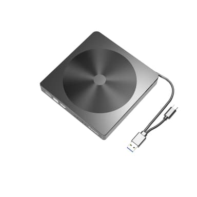 Maiwo Slim ulkoinen USB DVD/CD-soitin sekä USB-C että USB-A Ulkoinen optinen asema