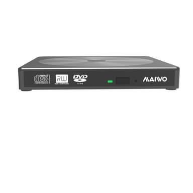 Maiwo Slim ulkoinen USB DVD/CD-soitin sekä USB-C että USB-A Ulkoinen optinen asema