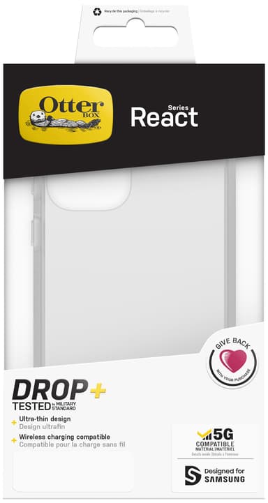 OtterBox React Samsung Galaxy A33 5G suojakuori (läpinäkyvä)