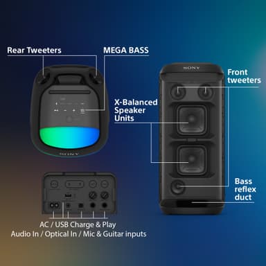 Sony SRS-XV800 langaton kannettava kaiutin (musta)