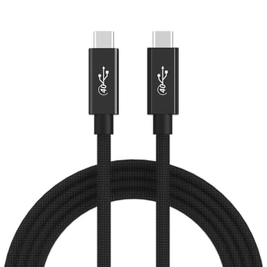 NÖRDIC USB4-kaapeli 2,5m 40Gbps data 8K video PD 100W yhteensopiva Thunderbolt 3:n kanssa
