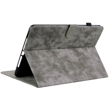 SKALO Amazon Fire HD 10/10 Plus (2021) Cute Tiger PU-nahkainen Lompakkokotelo - Harmaa