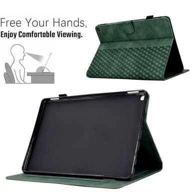 SKALO Amazon Fire HD 10/10 Plus (2021) Embossed PU-nahkainen Lompakkokotelo - Vihreä