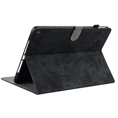 SKALO Amazon Fire HD 10/10 Plus (2021) Cute Tiger PU-nahkainen Lompakkokotelo - Musta