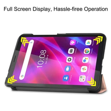 SKALO Lenovo Tab M7 (Gen 2/3) Trifold Suojakotelo - Ruusukulta
