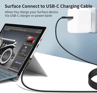 NÖRDIC 1m latauskaapeli Microsoft Surfacelle 15V3A 45W