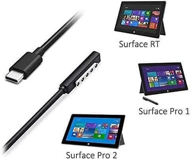 NÖRDIC 1,5 m USB-laturikaapeli 12V3A Surface Pro 1/2:lle