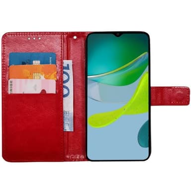 Lompakkokotelo 3-kortti Motorola Moto E13 - Punainen