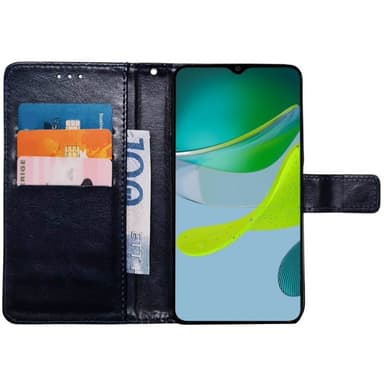 Lompakkokotelo 3-kortti Motorola Moto E13 - Tummansininen
