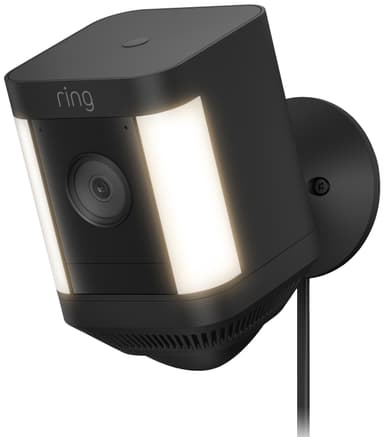 Ring Spotlight Cam Plus valvontakamera (musta/pistokeliitäntä)