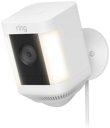 Ring Spotlight Cam Plus valvontakamera (valkoinen/pistokeliitäntä)