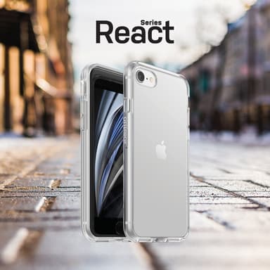 iPhone 7/8/SE 2020 Suojakuori React Läpinäkyvä Kirkas