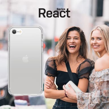 iPhone 7/8/SE 2020 Suojakuori React Läpinäkyvä Kirkas
