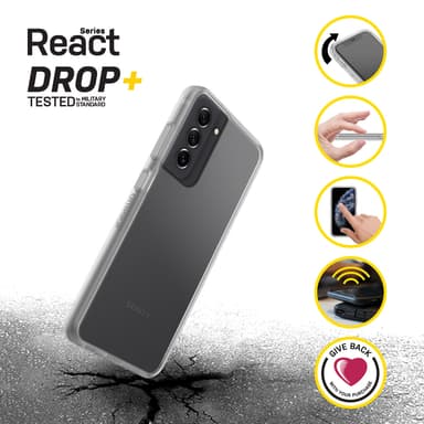 Samsung Galaxy S21 FE Kuori React Läpinäkyvä Kirkas