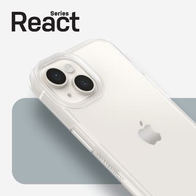 OtterBox React iPhone 14 suojakuori (läpinäkyvä)