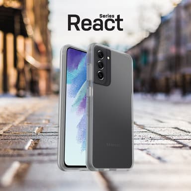 Samsung Galaxy S21 FE Kuori React Läpinäkyvä Kirkas