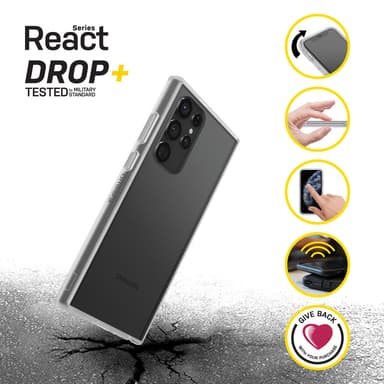 OtterBox React Samsung Galaxy S22 Ultra suojakuori