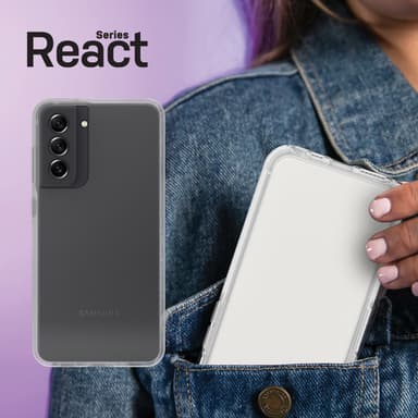 Samsung Galaxy S21 FE Kuori React Läpinäkyvä Kirkas