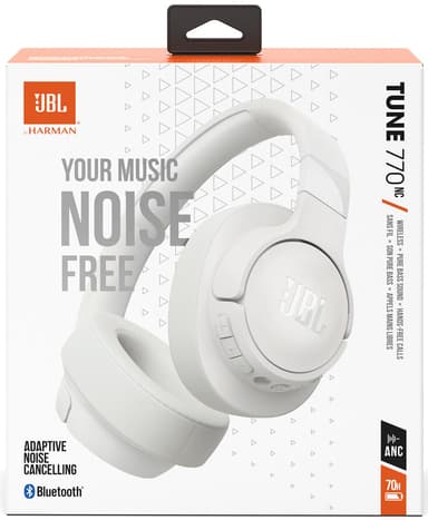 JBL Tune 770NC langattomat around-ear kuulokkeet (valkoinen)