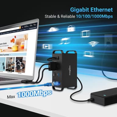 NÖRDIC 2–14 USB-C Macbook-telakointiaseman kaksoisnäyttöjä 2xHDMI 4K60Hz 7xUSB 1xUSB-C PD65W 1xRJ45 1xAudio 1xSD Thunderbolt 3/4 USB4