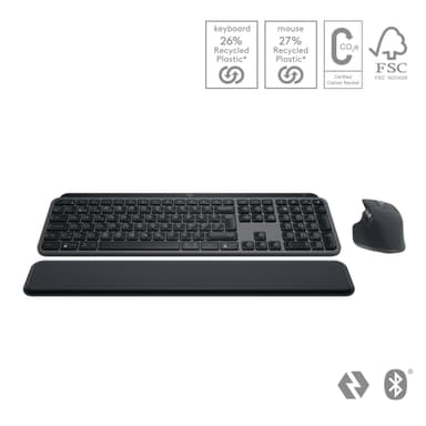 Logitech MX Keys S langaton näppäimistö + hiiri pakkaus (grafiitti)