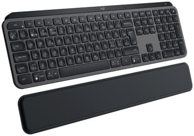 Logitech MX Keys S langaton näppäimistö + kämmentuki (grafiitti)