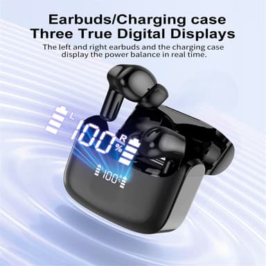 Langattomat kuulokkeet Bluetooth 5.3 Musta