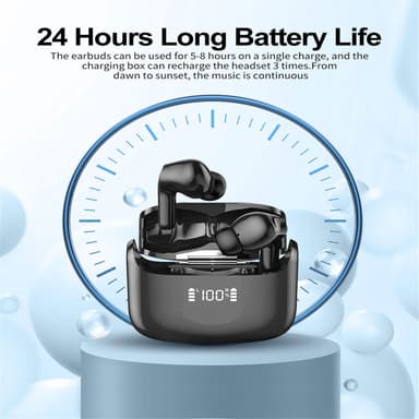 Langattomat kuulokkeet Bluetooth 5.3 Musta