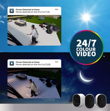 Arlo Pro 5 turvakamera (musta/3 kpl)