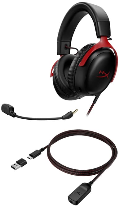 HyperX Cloud III pelikuulokkeet (musta/punainen)