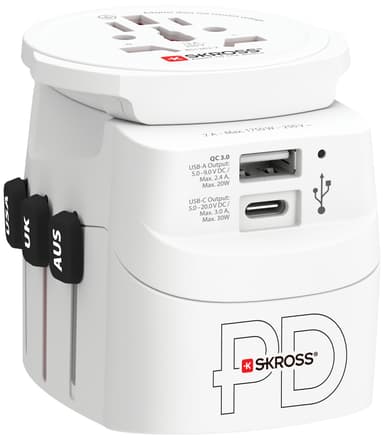 SKross Pro Light USB-A/USB-C 30PD matka-adapteri 3310225