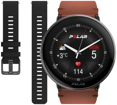 Polar Ignite 3 Titanium urheilukello S-L (musta/ruskea)
