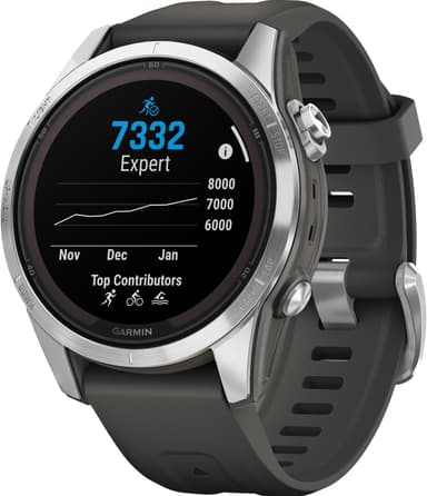 Garmin Fenix 7S Pro Solar älykello, 42 mm (hopea)