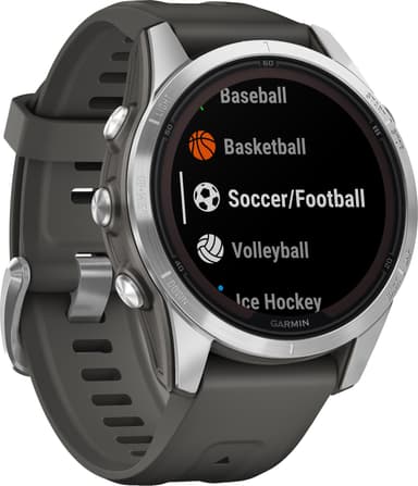 Garmin Fenix 7S Pro Solar älykello, 42 mm (hopea)